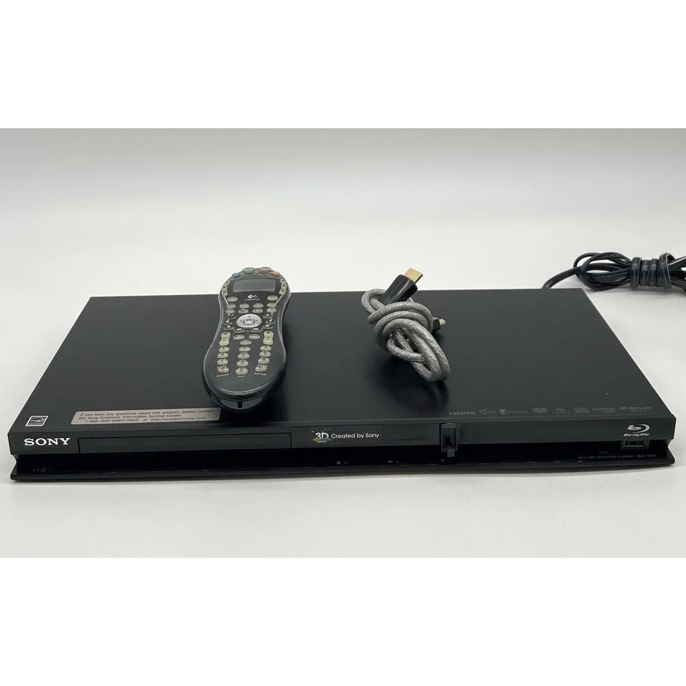 Sony BDP-S470 Blu-Ray DVD Player  w/logitech universal Remote& HDMI
